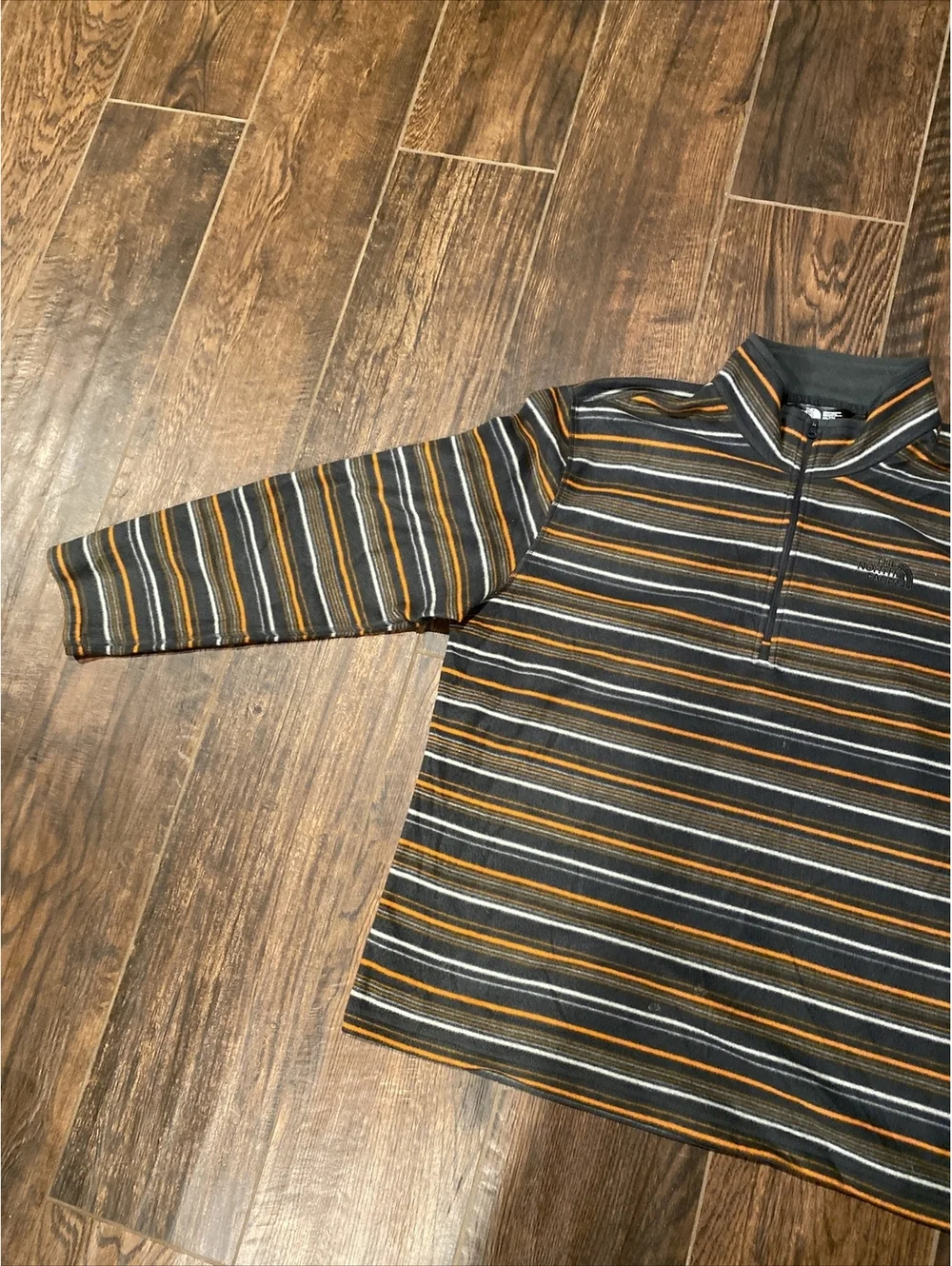 The North Face sz 2XL Fleece Quarter ZIP Pull Over Striped Men’s